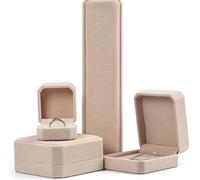 1 pièce Boîte de rangement de bijoux de luxe de haute qualité de couleur abricot avec un organisateur de bijoux en peluche épais et scellé. Idéal comme cadeau pour un mariage, un festival ou la rentré