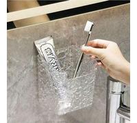 1 pièce Boîte de rangement murale à motif de glacier, sans perçage requis, convient pour le rangement de la salle de bain, peut contenir des peignes, des brosses à dents, du dentifrice, des pinceaux d