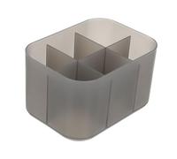 1 Pièce Boîte de Rangement Organisateur de Pinceaux Outils de Nail Art Conteneur de Stockage Desktop Compartiments Transparente Noire