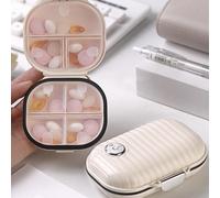 1 Pièce Boîte De Rangement Pour Comprimés Portable, Boîte De Rangement Pour Médicaments Moderne Pet Pour La Maison, Cadeau Pour La Saint-valentin M,S,S-20 pièces,M-20PCSCartoon,Blocs de couleurPET