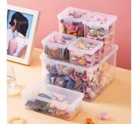 1 pièce Boîte de rangement transparente simple pour accessoires capillaires, barrettes, pinces à cheveux et serre-têtes. Organisateur parfait pour les voyages, les fêtes de genre, les anniversaires, l