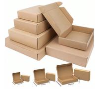 1 pièce Boîte en papier ondulé, boîte postale en papier kraft, boîte d'emballage de messagerie, matériel d'emballage, boîte avion, boîte d'emballage, boîte cadeau, boîte en carton ondulé, boîte de mes