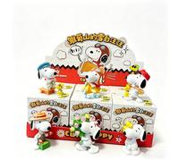 1 pièce Boîte mystère artisanale vintage Peanuts dessin animé, figurine miniature de périphérique de dessin animé classique, décoration de bureau exquise, cadeau de collection de style aléatoire Taill