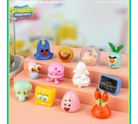1 pièce Boîte mystère aveugle de personnages officiellement sous licence de la série Bob l'éponge avec Squidward Tentacles, Eugene H. Krabs. Petite décoration de bureau décorative et mignonne. Collect