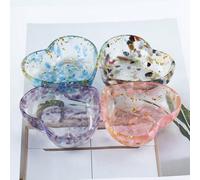 1 pièce Bol en forme de cœur, artisanat de décoration en os fait main, ornements de pierre d'énergie de cristal naturel Reiki, cadeau de résine DIY, décoration de Noël, décoration d'intérieur, décorat