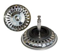 1 pièce bonde à panier universelle, Ø80 mm en inox, pour évier à commande excentrée, compatible Blanco Franke Villeroy & .