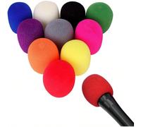 1 pièce Bonnette anti-vent pour microphone - Couvre-microphone en mousse s'adaptant à la plupart des microphones à main standard, microphone ASMR, casque micro, couvre-microphone moelleux, protecteur