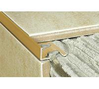 1 piece | Bordure Plinthe carrelage | Alu | Inoxydable | Effector | 2000x20x10mm | A51 | or