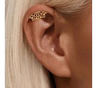 1 pièce Boucle d'oreille style bohème en spirale, motif géométrique de lotus, piercing en spirale caché, design de cartilage, argent, bijoux mystiques argent,orCuivre