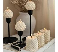 1 pièce Bougie artisanale en forme de boule à bulles - Cire de soja, parfumée, artisanale, accessoires photo, décoration de la maison, Fête des Mères, cadeau d'anniversaire, détente, amélioration de l