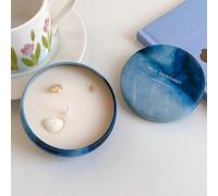 1 pièce Bougie de cire de soja de style marin faite à la main, bougie parfumée pour usage domestique pour la chambre, fragrance romantique, cadeau pour femmes, anniversaire, remise de diplôme, mariage