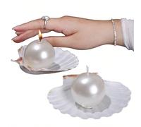 1 pièce Bougie parfumée premium en coquille de perle, sans fumée, ambiance romantique, crée une atmosphère, soulage le stress, convient pour la décoration de la chambre, la salle de bain, le salon, ca