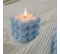 1 pièce Bougie parfumée sans fumée de forme cubique à bulles, décoration de maison/chambre à coucher, cadeaux pour anniversaire ou remise de diplôme Taille Unique,Mini,Marron Grande Taille,Rose Grand,
