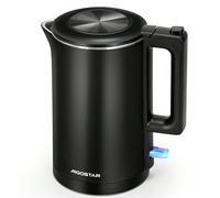 1 pièce Bouilloire électrique 1,8 L, bouilloire à eau à toucher froid, 2200 W, double isolation, cuve intérieure en acier inoxydable, couvercle à ouverture d'un seul geste, avec protection contre la c