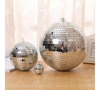 1 pièce Boule à facettes en verre avec pendentifs de boules à miroirs de tailles multiples, idéal pour la décoration de fête, soirée, boule disco. Convient pour DJ, club, scène, KTV, bar, mariage, acc