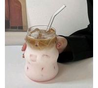 1 pièce Bouteille à paille transparente de 500 ml, tasse à café en verre moderne pour la maison et le bureau 500mlUnicoloreVerre