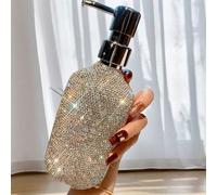 1 pièce, Bouteille de distributeur de gel douche de luxe et exquise décorée de strass - Bouteille de shampoing créative à presser, convient pour le shampoing, l'après-shampoing, le gel douche, le dist