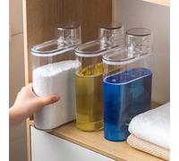 1 pièce Bouteille de distribution de lessive liquide, bouteille de lessive liquide de taille de voyage, réutilisable, bouteille de lessive liquide avec joint torique, bouteille de distribution d'adouc