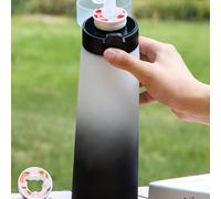 1 pièce Bouteille d'eau de couleur dégradée, bouteille d'eau de grande capacité à la mode pour l'extérieur avec paille, convient pour la randonnée et le camping, incassable et durable, peut être placé