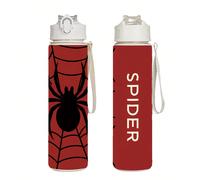 1 pièce Bouteille d'eau de sport de 750 ml/26 oz avec motif d'araignée imprimé en 3D, avec paille. Le design d'araignée est cool et à la mode, disponible en 5 couleurs, avec une sangle de transport po