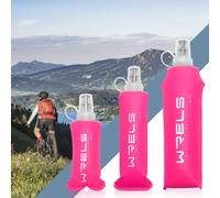 1 pièce Bouteille d'eau de sport pliable légère de 150/250/500 ml avec succion, bouteille d'eau chaude et froide sans odeur pressée à chaud Une pièce rose 150 ml,Un bleu ciel de 500 ml,Un bleu ciel de