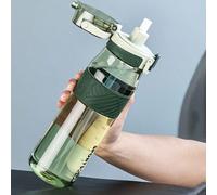 1 pièce Bouteille d'eau portable extérieure unisexe étanche de 1000 ml/800 ml/600 ml, gourde d'eau grande capacité durable et robuste en matériau PC, verte avec bouchon de et poignée - idéale pour l'é