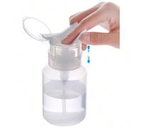 1 pièce Bouteille distributrice vide de 250 ml de dissolvant d'ongle à l'acétone transparent pour nettoyant, tonique, dissolvant d'ongle, démaquillant pour lèvres et yeux ABS