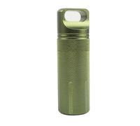 1 Pièce Bouteilles Étanches En Aluminium,Cachette Secrete, Capsule Temporelle, Étanche Capsule Joint Bouteille Pilule Boîte De Survie ，Cachette Argent(Vert,B)