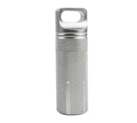 1 Pièce Bouteilles Étanches En Aluminium,Cachette Secrete, Capsule Temporelle, Étanche Capsule Joint Bouteille Pilule Boîte De Survie ，Cachette Argent(Gris,C)
