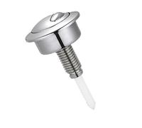 1 pièce Bouton de chasse d’eau double pour chasse d’eau de WC - Bouton poussoir pour réservoir d’eau - Bouton-poussoir pour cuvette de chasse d’eau - Bouton de remplacement pour chasse d’eau (Argent)
