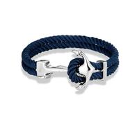 1 pièce Bracelet ancre marine pour homme et femme, double brin, multicolore, corde nautique, en acier inoxydable, crochet de bateau
