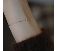 1 pièce Bracelet chaîne connecteur en argent sterling 925 avec nœud mignon en zircone cubique, cadeau de bijoux raffiné, convient pour le port quotidien, les fêtes et les mariages des femmes Argent st