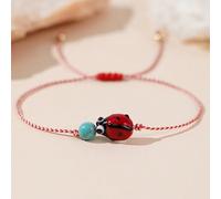 1 pièce Bracelet de la série Martis de la Parade grecque 2025 avec une coccinelle en turquoise synthétique pour l'été Taille UniquePolyamide