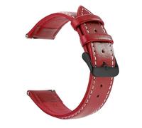 1 pièce - Bracelet de montre en cuir véritable grainé, 20 mm, compatible Garmin(Red White Black)