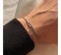 1 pièce Bracelet élégant et en forme de nœud d'amour en argent, bracelet assorti pour couples, cadeau de bijoux parfait pour les amis Taille UniqueAlliage de cuivre