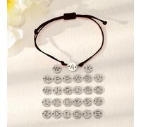 1 pièce Bracelet en acier inoxydable avec initiales tressées, pendentif avec 26 lettres. Bijou simple pour tous les jours, adapté aux adolescents B,C,D,E,F,G,H,I,J,K,L,M,N,O,P,Q,R,S,T,U,V,W,X,Y,Z,AAci