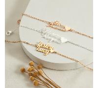 1 pièce Bracelet en acier inoxydable personnalisé avec un nom. Bracelet de couple avec deux noms. Bracelet pour elle. Bracelet à breloques. Cadeaux pour les couples, cadeaux pour la mère, cadeaux d'an