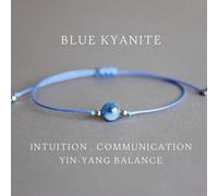 1 pièce Bracelet en kyanite bleu, bracelet de guérison pour femme, bracelet en kyanite, bracelet d'ancrage, bracelet de méditation, bracelet énergétique, disthène pierre