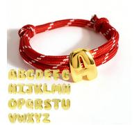 1 pièce Bracelet fait main multicolore avec lettre dopamine, convient aux hommes et aux femmes L,M,S,H,A,T,O,X,B,C,D,E,F,G,I,J,K,N,P,Q,R,U,V,W,Y,ZCuivre