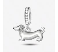 1 pièce Breloque argent sterling 925 adorable série de chiots de Noël s''adaptant aux bracelets et bracelets. Idéal pour la réalisation de bijoux DIY et l''assortiment de tenues quotidiennes. Décorati
