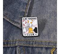 1 pièce Broche émail thème Communauté des pattes, poignée de main de pattes de chat symbolisant le lien communautaire, style d'identité du club des mamans de chats, idéal pour les propriétaires de cha