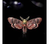 1 pièce Broche Papillon de Mort Crâne, Style Femme, Broche Papillon Acheron, Broche Insecte, Peut être assortie avec des sacs, pulls, vestes, chapeaux, chaussures, robes, costumes, inspirée de "Le Sil