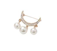 1 pièce Broche perle sangle fixe breloque épingle de sûreté pour femme pull robe vêtement petite broche cardigan clip chaîne revers décolleté bijoux