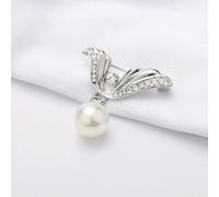 1 pièce Broche perle sangle fixe breloque épingle de sûreté pour femme pull robe vêtement petite broche cardigan clip chaîne revers décolleté bijoux