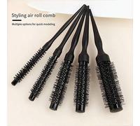 1 pièce Brosse à cheveux cylindrique à dents de préhension de précision, tube en aluminium pour cheveux bouclés, mini brosse de coiffage à rouleau de très petite taille, mini brosse de coiffage à roul