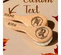 1 pièce Brosse à cheveux personnalisée avec gravure du nom de bébé/enfant - Cadeau unique personnalisé pour les nouvelles mamans et les nouveau-nés, poils doux, manche ergonomique, convient pour les b