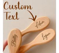 1 pièce Brosse à cheveux personnalisée et gravée pour bébé/nouveau-né - Cadeau unique et personnalisé pour les nouvelles mamans et les bébés, poils doux, manche ergonomique, convient aux bébés garçons