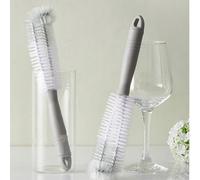 1 pièce Brosse à manche long multifonctionnelle, brosse de nettoyage domestique pour tasses isolées, bouteilles, verrerie, verres à pied, élément essentiel pour le nettoyage de la cuisine Taille Uniqu