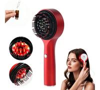 1 pièce Brosse de massage multifonction avec couvercle de protection, masseur de cuir chevelu électrique, brosse anti-chute de cheveux à lumière rouge, massage en profondeur du cuir chevelu, 3 modes,