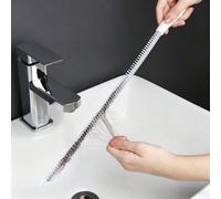 1 pièce Brosse de nettoyage pour machine à laver, Brosse de nettoyage à long manche, Déboucheur de tuyau en spirale, Application flexible, Convient pour le capteur de cheveux de l'évier de la salle de